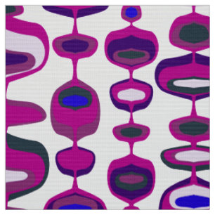 motif de tissu rétro-les années 70 des années 6