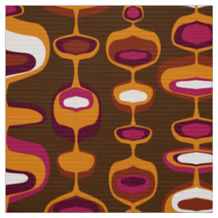 motif de tissu rétro-les années 70 des années 6