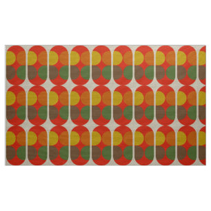 motif de tissu rétro mod 60 les années 70