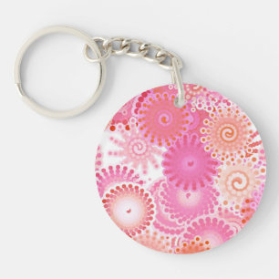 Motif de tourbillon fractal, nuances de rose et de