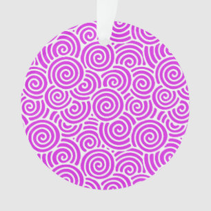 Motif de tourbillon japonais - rose orchidée et vi