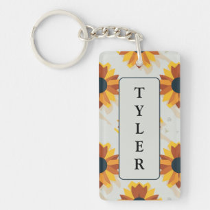 Motif de tournesol de style géométrique