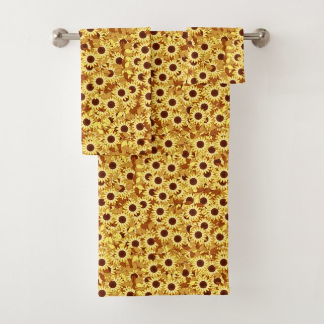 Motif de tournesol, or, jaune et Brown (En situation)