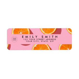 Motif de tranche orange personnalisé