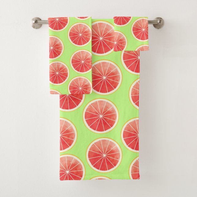 Motif de tranches de pamplemousse rose (En situation)
