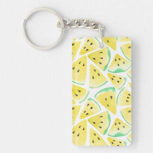 Motif de tranches de pastèque jaune