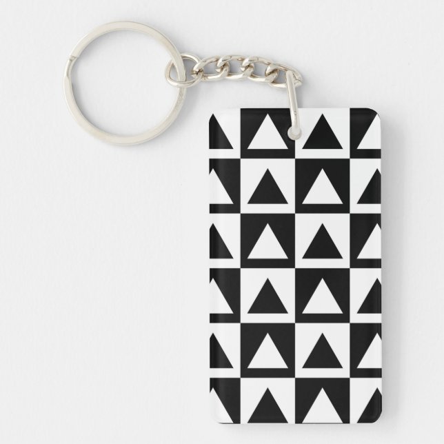 Motif de triangle géométrique noir et blanc (Devant)