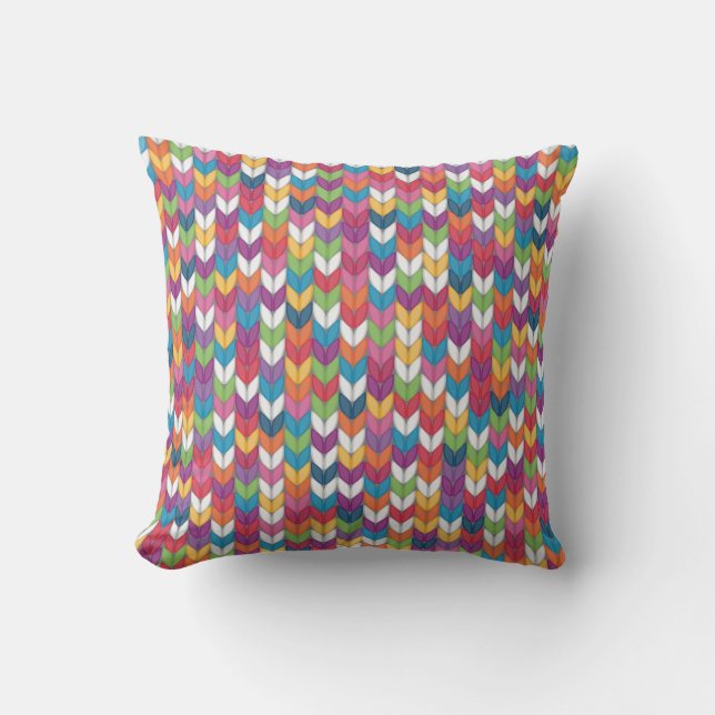 Motif de tricot de coussin (Recto)