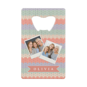 Motif de tricot pastel scandinave personnalisé nom