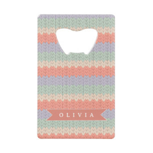 Motif de tricot pastel scandinave personnalisé Nom