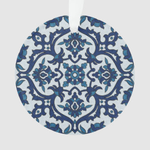 Motif de tuiles florales Azulejos bleu-portugais