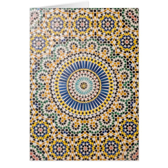 motif de tuiles géométriques, Maroc (Devant)