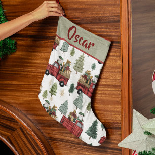 Motif de vacances coloré Chaussette de Noël