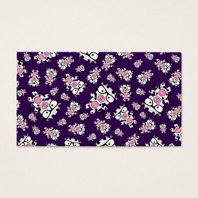 Motif de vache nerd pourpre (Devant)