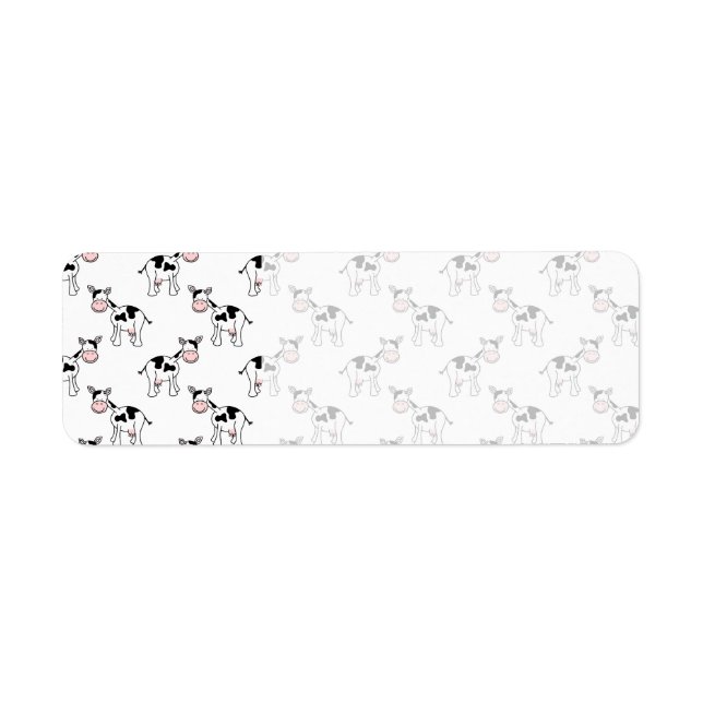 Motif de vache noir et blanc. (Devant)