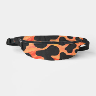 Motif de vache noir et orange