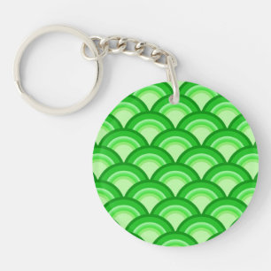 Motif de vague Art Déco - vert jade