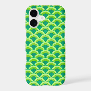 Motif de vague Art Déco - vert jade