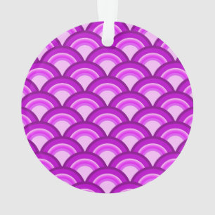 Motif de vague Art Déco - violet et orchidée
