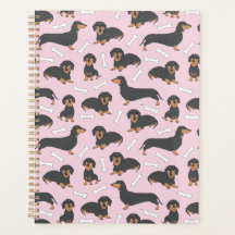 motif de variété dachshund en rose