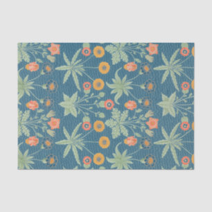 MOTIF de VIGNE avec des PAVOTS, papier de soie de