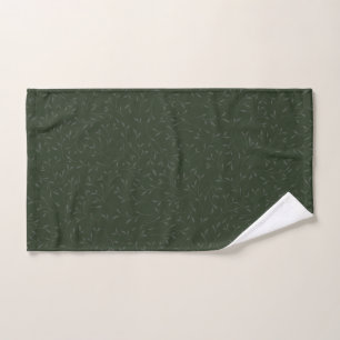 Motif de vigne botanique ton sur ton vert foncé