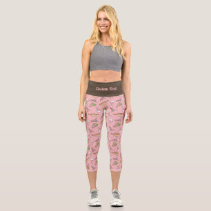 Motif de vin rose Capri Leggings