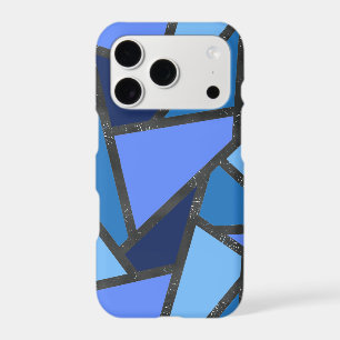 Motif de vitrail aux nuances de bleu