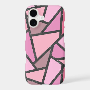 Motif de vitrail aux nuances de corail