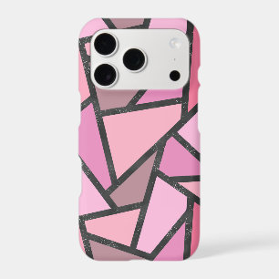 Motif de vitrail aux nuances de corail