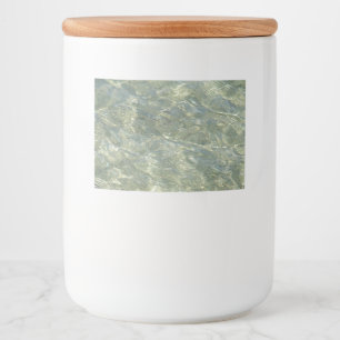 Motif d'eau grise Étiquette de nourriture et de bo