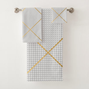 MOTIF D'ÉCHELLE GRISE BLANC OR MERMAID