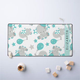 Motif D'Eléphants, Eléphants Mignons, Votre Nom