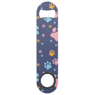 Motif d'empreintes de pattes d'animaux colorés