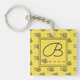 Motif des abeilles d'été jaune