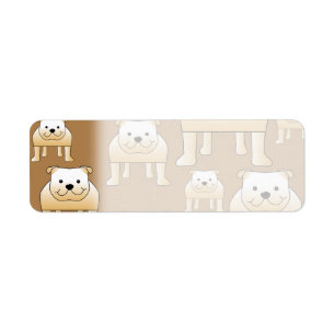 Motif des bouledogues anglais de faon sur Brown