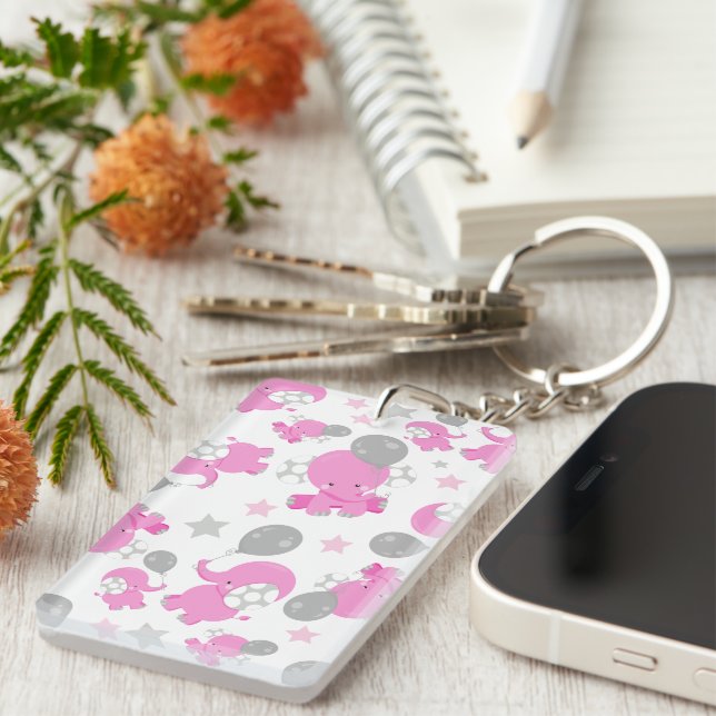 Motif Des Eléphants Roses, Eléphants Mignons, Étoi (Devant droit)