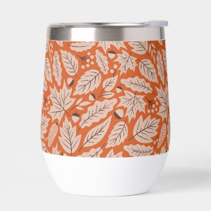 Motif des feuilles d'automne et des araignées oran