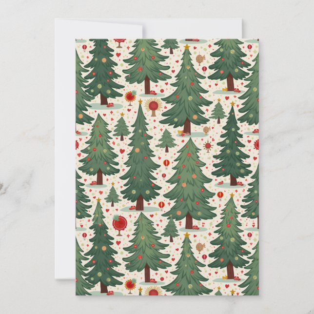 Motif des invitations à la fête de Noël (Devant)
