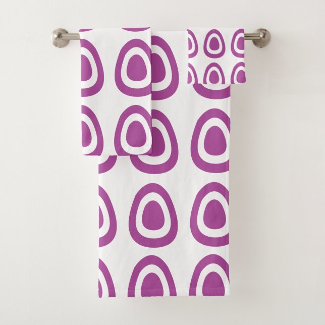 Motif des oeufs de Pâques violets (En situation)