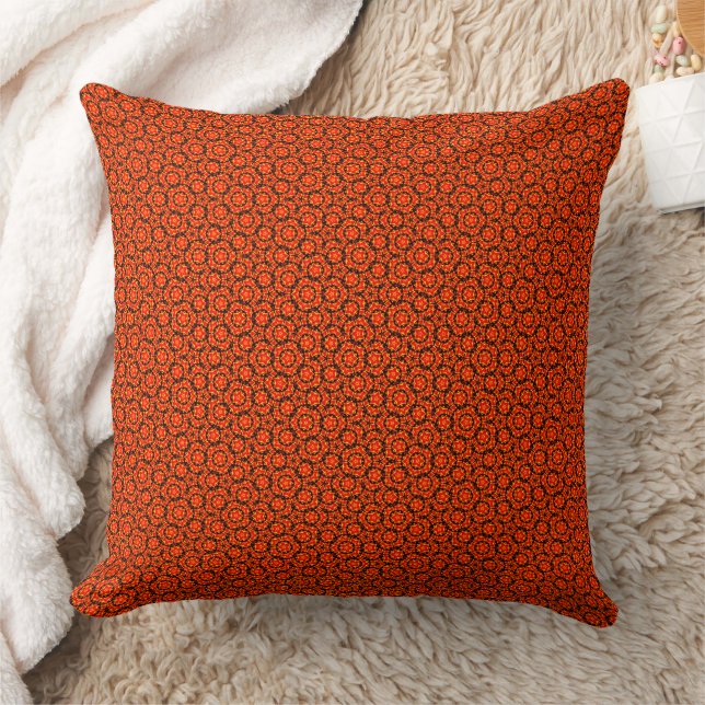 motif des oreillers à lancer orange brûlé (Couverture)