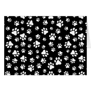 Motif des pattes, Empreintes de pattes, noir et bl
