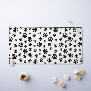 Motif des pattes, pattes de chien, noir et blanc