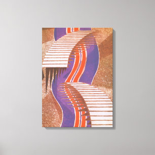 Motif d'escalier en pochoir Art Déco vintage jazz