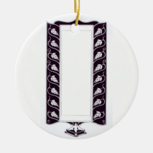 Motif design, probably from 'Le Morte d'Arthur', c Ceramic Ornament