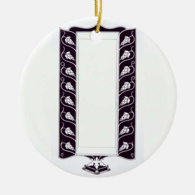 Motif design, probably from 'Le Morte d'Arthur', c Ceramic Ornament (Front)