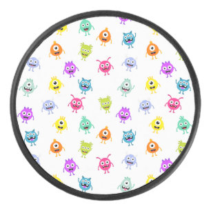 Motif d'Halloween de mignons monstres