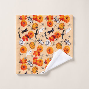 Motif d'Halloween mignon avec Citrouilles, Fantôme