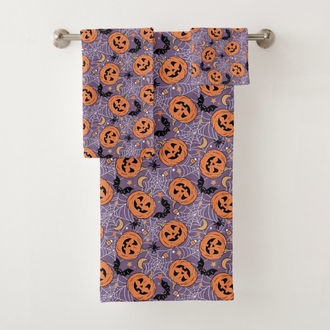 Motif d'Halloween violet Jack-O-lanterne (En situation)