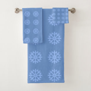 Motif d'hiver bleu clair Snowflake